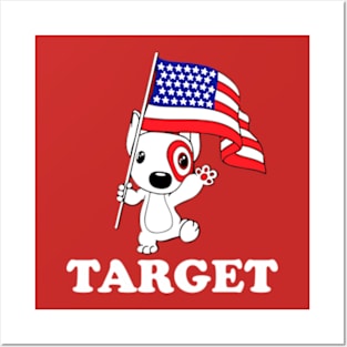 American Flag Bullseye Team Member Posters and Art